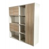 Βιβλιοθήκη γραφείου Chidi σε oak-μπεζ απόχρωση 160x40x200εκ Βιβλιοθήκη γραφείου Chidi σε oak-μπεζ απόχρωση 160x40x200εκ