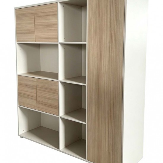 Βιβλιοθήκη γραφείου Chidi σε oak-μπεζ απόχρωση 160x40x200εκ Βιβλιοθήκη γραφείου Chidi σε oak-μπεζ απόχρωση 160x40x200εκ