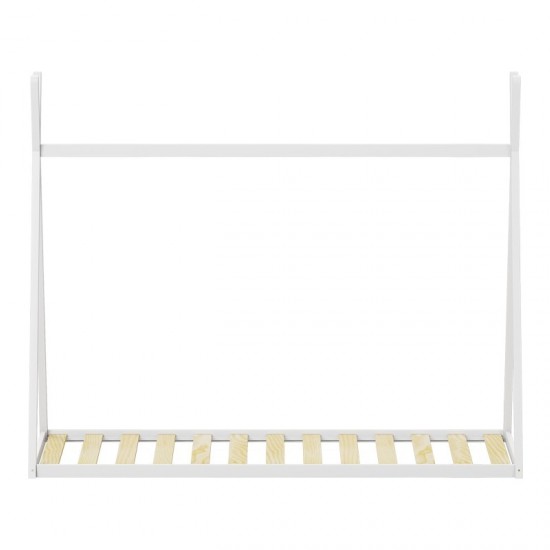 Παιδικό κρεβάτι Lilly τ.Montessori ξύλο πεύκου σε λευκή απόχρωση 90x190εκ