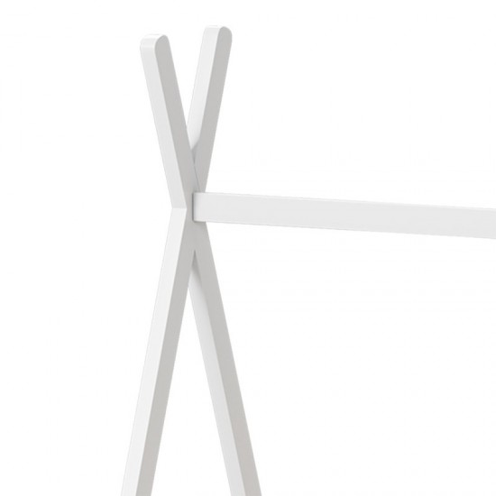 Παιδικό κρεβάτι Lilly τ.Montessori ξύλο πεύκου σε λευκή απόχρωση 90x190εκ