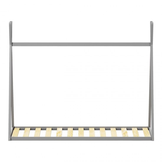 Παιδικό κρεβάτι Lilly τ.Montessori ξύλο πεύκου σε γκρι απόχρωση 90x190εκ