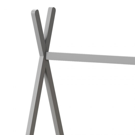 Παιδικό κρεβάτι Lilly τ.Montessori ξύλο πεύκου σε γκρι απόχρωση 90x190εκ