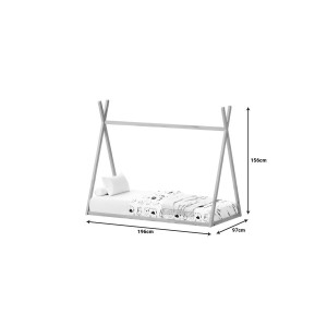 Παιδικό κρεβάτι Lilly τ.Montessori ξύλο πεύκου σε γκρι απόχρωση 90x190εκ