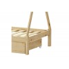 Παιδικό κρεβάτι Lalitto τ.Montessori με 2 συρτάρια τ.Montessori  ξύλο πεύκου σε φυσική απόχρωση 90x190εκ