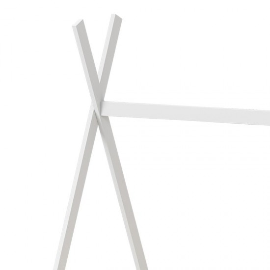 Παιδικό κρεβάτι Lalitto τ.Montessori με 2 συρτάρια ξύλο πεύκου σε λευκή απόχρωση 90x190εκ