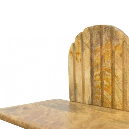 Ραφιέρα τοίχου Arcadia 3 τεμ μασίφ ξύλο μάνγκο σε φυσική απόχρωση 30x20x40εκ