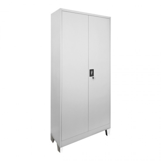 Ντουλάπα Ugren μέταλλο σε απόχρωση ανοιχτό γκρι 90x40x190εκ