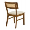 Καρέκλα Raffles καρυδί rubberwood με pe rattan και εκρού ύφασμα 47x48x83.5εκ
