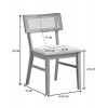 Καρέκλα Raffles καρυδί rubberwood με pe rattan και εκρού ύφασμα 47x48x83.5εκ