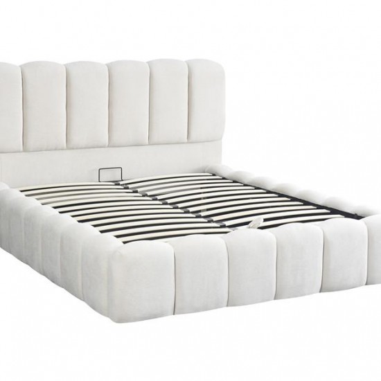 Κρεβάτι διπλό Narnia εκρού ύφασμα 160x200εκ Κρεβάτι διπλό Narnia εκρού ύφασμα 160x200εκ