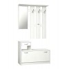 Έπιπλο εισόδου Jentia με καθρέπτη λευκό MDF 100x24x186εκ Έπιπλο εισόδου Jentia με καθρέπτη λευκό MDF 100x24x186εκ
