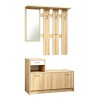 Έπιπλο εισόδου Jentia με καθρέπτη sonoma με λευκό MDF 100x24x186εκ Έπιπλο εισόδου Jentia με καθρέπτη sonoma με λευκό MDF 100x24x186εκ