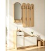Έπιπλο εισόδου Kenty με καθρέπτη sonoma με λευκό MDF 100x28x110εκ