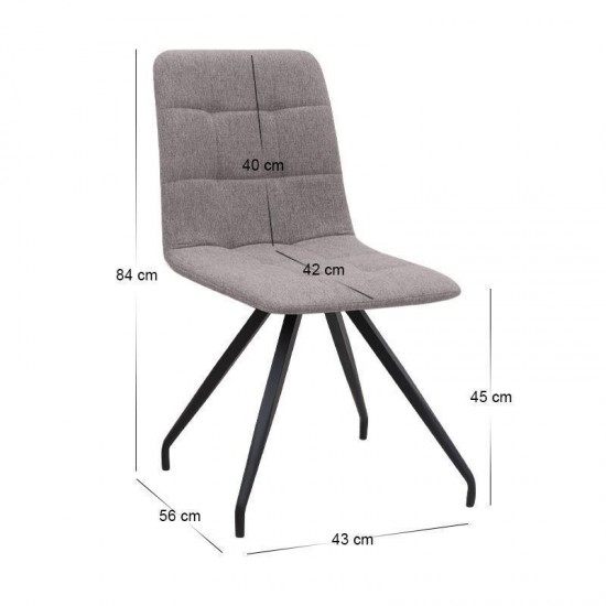 Σετ τραπεζαρία 5τμχ Darlen - Bianca χρώμα λευκό εφέ μαρμάρου - ανοιχτό μπεζ 125x72x74εκ.