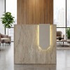Γραφείο υποδοχής - reception Wilko με LED χρώμα travertine - sandstone 113,6x42x110εκ. Γραφείο υποδοχής - reception Wilko με LED χρώμα travertine - sandstone 113,6x42x110εκ.