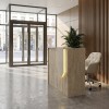 Γραφείο υποδοχής - reception Wilko με LED χρώμα travertine - sandstone 113,6x42x110εκ. Γραφείο υποδοχής - reception Wilko με LED χρώμα travertine - sandstone 113,6x42x110εκ.