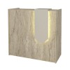 Γραφείο υποδοχής - reception Wilko με LED χρώμα travertine - sandstone 113,6x42x110εκ. Γραφείο υποδοχής - reception Wilko με LED χρώμα travertine - sandstone 113,6x42x110εκ.