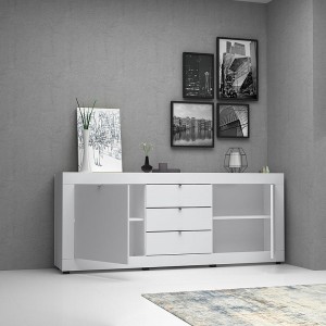 Μπουφές μελαμίνης Ocean χρώμα λευκό 210x45x86εκ.