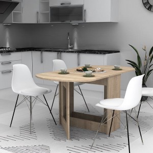 Τραπέζι μελαμίνης Winslet επεκτεινόμενο χρώμα sonoma 37(80+80)x80x76εκ.