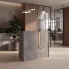 Γραφείο υποδοχής - reception Navita με LED χρώμα γκρι σκυροδέματος 113,6x42x111,8εκ. Γραφείο υποδοχής - reception Navita με LED χρώμα γκρι σκυροδέματος 113,6x42x111,8εκ.