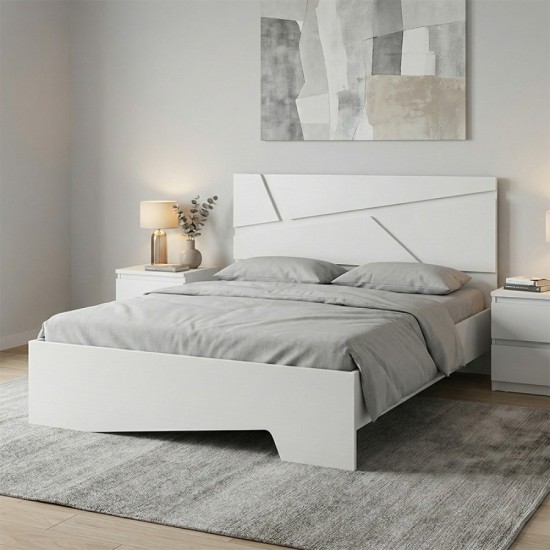 Κρεβάτι Efes χρώμα λευκό 160x200εκ.