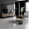 Τραπεζάκι σαλονιού Luxe χρώμα καρυδί - χρυσό 90x60x40εκ.
