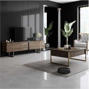Τραπεζάκι σαλονιού Luxe χρώμα καρυδί - χρυσό 90x60x40εκ. Τραπεζάκι σαλονιού Luxe χρώμα καρυδί - χρυσό 90x60x40εκ.