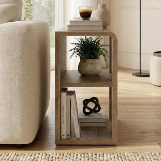 Τραπεζάκι βοηθητικό Colia χρώμα sepet oak 58x25x50εκ. Τραπεζάκι βοηθητικό Colia χρώμα sepet oak 58x25x50εκ.