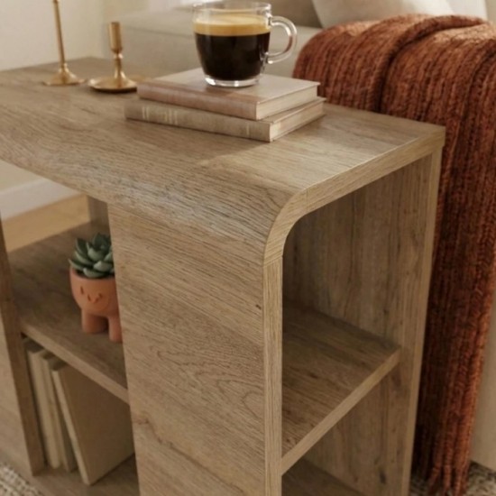 Τραπεζάκι βοηθητικό Colia χρώμα sepet oak 58x25x50εκ. Τραπεζάκι βοηθητικό Colia χρώμα sepet oak 58x25x50εκ.