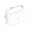 Τραπεζάκι βοηθητικό Colia χρώμα sepet oak 58x25x50εκ. Τραπεζάκι βοηθητικό Colia χρώμα sepet oak 58x25x50εκ.
