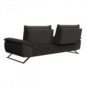 SELENA Καναπές 3-θέσιος Σαλονιού - Καθιστικού, Ύφασμα Ανθρακί, Μεταφερόμενη πλάτη  225x99/115x95cm