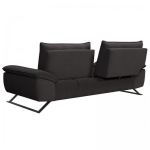 SELENA Καναπές 2-θέσιος Σαλονιού - Καθιστικού, Ύφασμα Ανθρακί, Μεταφερόμενη πλάτη 193x99/115x95cm
