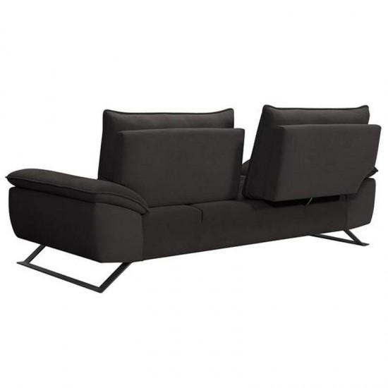 SELENA Καναπές 2-θέσιος Σαλονιού - Καθιστικού, Ύφασμα Ανθρακί, Μεταφερόμενη πλάτη 193x99/115x95cm