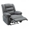JULIA Massage Πολυθρόνα Relax Σαλονιού - Καθιστικού, Ύφασμα Γκρι  93x90x100cm