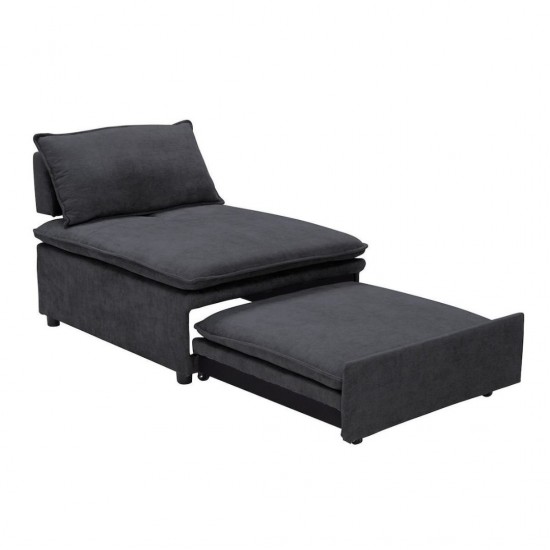 FRANNIE Πολυθρόνα (Καρέκλα) - Κρεβάτι, Σαλονιού-Καθιστικού, Ύφασμα Σκούρο Γκρι 94x114x45