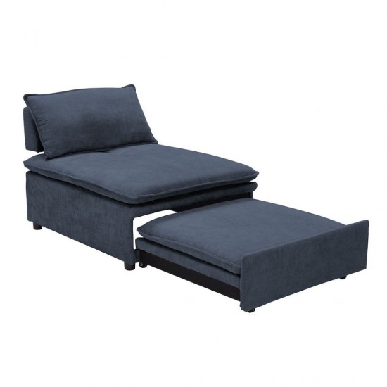 FRANNIE Πολυθρόνα (Καρέκλα) - Κρεβάτι, Σαλονιού-Καθιστικού, Ύφασμα Μπλε-Γκρι 94x114x45cm