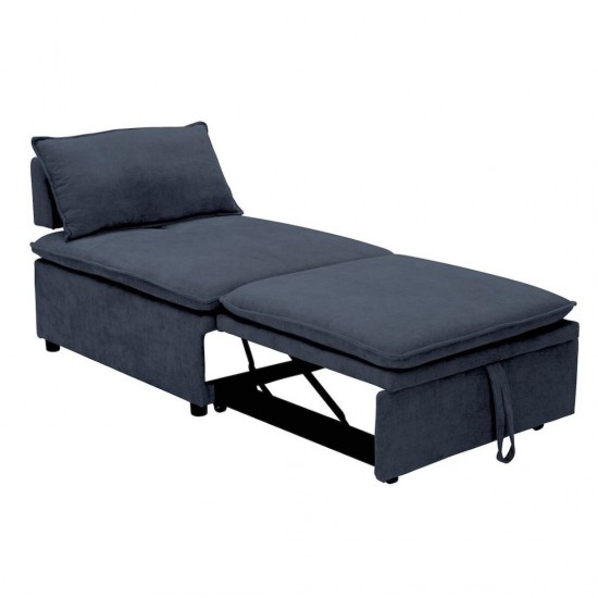 FRANNIE Πολυθρόνα (Καρέκλα) - Κρεβάτι, Σαλονιού-Καθιστικού, Ύφασμα Μπλε-Γκρι 94x114x45cm