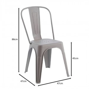 RELIX PP Καρέκλα Στοιβαζόμενη, PP Απόχρωση Sand Beige 47x47x86cm