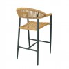 MADISON Σκαμπό Bar, ΑΛΟΥΜΙΝΙΟ Ανθρακί, Rope Wicker Φυσικό 56x57x100cm MADISON Σκαμπό Bar, ΑΛΟΥΜΙΝΙΟ Ανθρακί, Rope Wicker Φυσικό 56x57x100cm