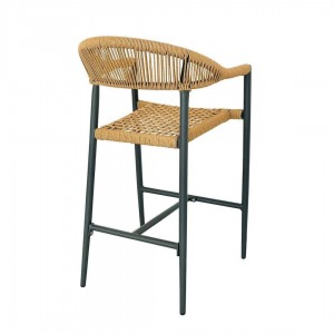 MADISON Σκαμπό Bar, ΑΛΟΥΜΙΝΙΟ Ανθρακί, Rope Wicker Φυσικό 56x57x100cm MADISON Σκαμπό Bar, ΑΛΟΥΜΙΝΙΟ Ανθρακί, Rope Wicker Φυσικό 56x57x100cm