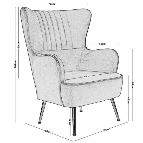 CROMA ΠΟΛΥΘΡΟΝΑ ΥΦΑΣΜΑ VELURE ΜΠΛΕ