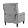 SIMPLE Relax Πολυθρόνα Μπερζέρα Σαλονιού, Καθιστικού, Ύφασμα Velure Γκρι 72x84x97cm
