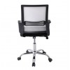 BF2110 Πολυθρόνα Γραφείου Μέταλλο Χρώμιο, Mesh Γκρι - Μαύρο 58x60x94/104cm