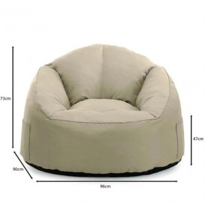 JAZZ Πουφ Πολυθρόνα 100% Αδιάβροχο, Ύφασμα Sand 96x90x73cm