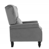 SIMPLE Relax Πολυθρόνα Μπερζέρα Σαλονιού, Καθιστικού, Ύφασμα Velure Γκρι 72x84x97cm