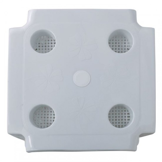 FREDDO ΒΟΗΘΗΤΙΚΟ ΤΡΑΠΕΖΑΚΙ PP ΑΣΠΡΟ ΜΕ ΠΟΤΗΡΟΘΗΚΗ ΚΑΙ ΟΜΠΡΕΛΟΘΗΚΗ 44x44x38cm