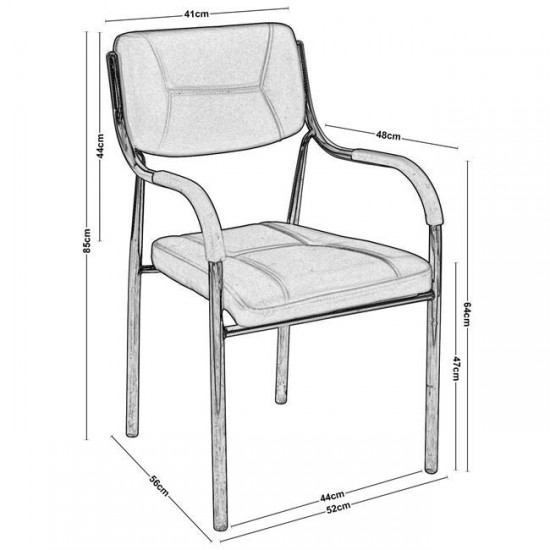 ALPHA ΠΟΛΥΘΡΟΝΑ PU ΜΑΥΡΟ  52x56x85cm