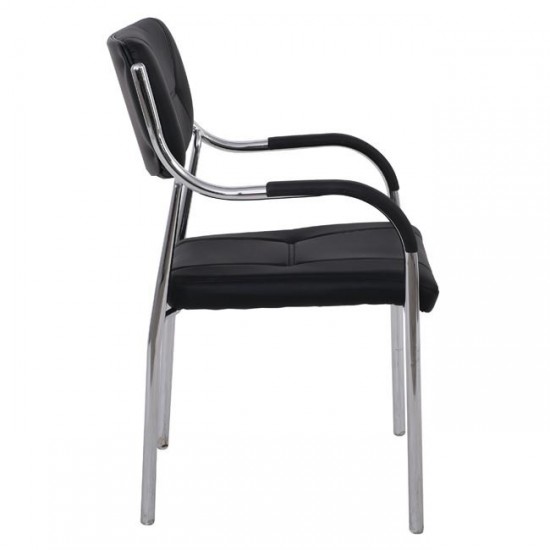 ALPHA ΠΟΛΥΘΡΟΝΑ PU ΜΑΥΡΟ  52x56x85cm