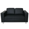 ALAMO Καναπές Σαλονιού Καθιστικού 2Θέσιος - PU Μαύρο 145x85x82cm
