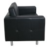 ALAMO Καναπές Σαλονιού Καθιστικού 2Θέσιος - PU Μαύρο 145x85x82cm